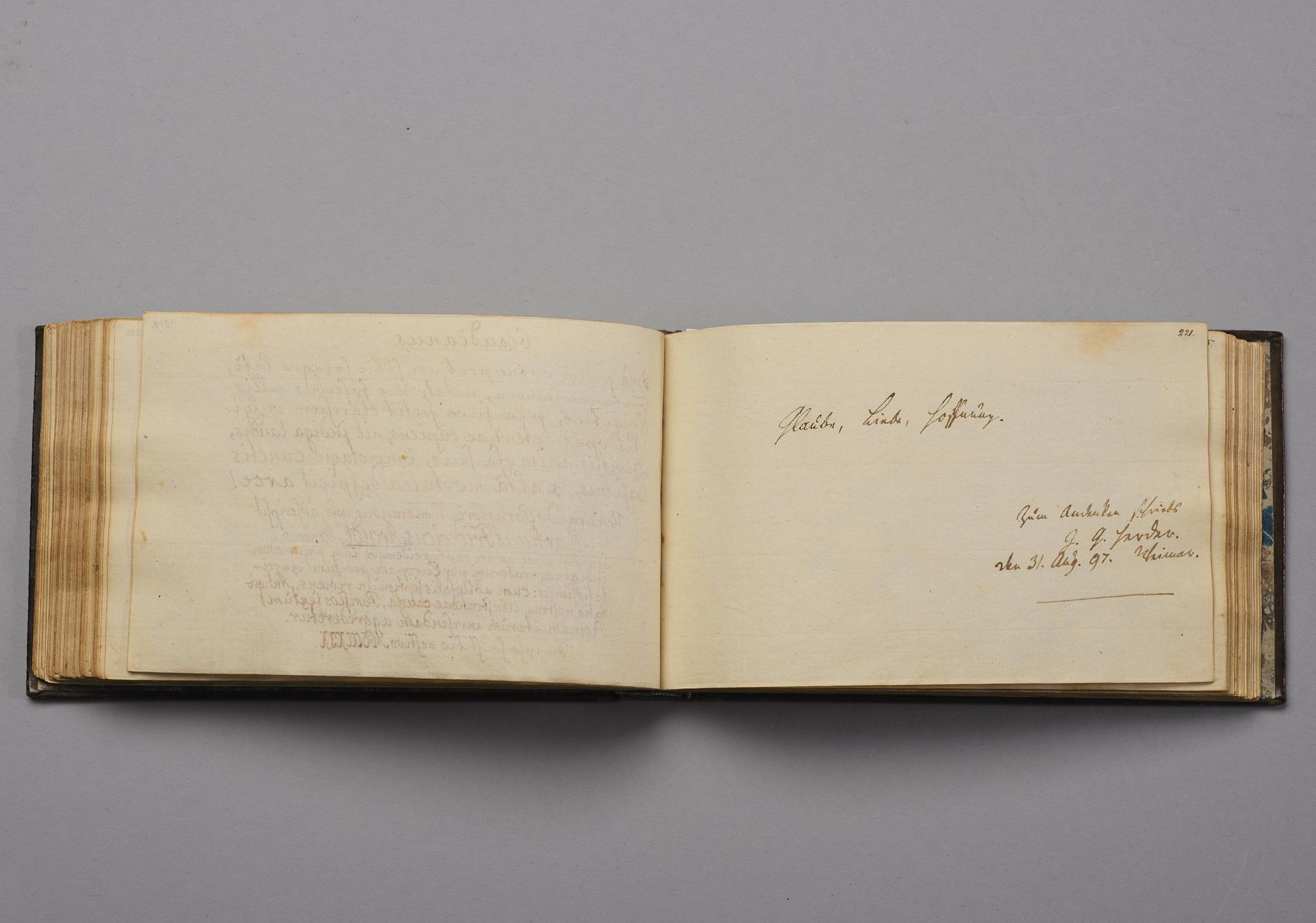 An Outstanding Liber Amicorum with autograph contributions by Schiller, Herder, Fichte, Anna Maria Lenngren etc.