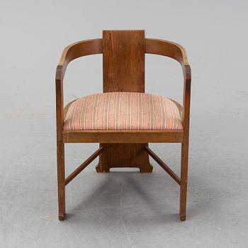 A pine armchair attributed to Carl Westman early 20th Century.