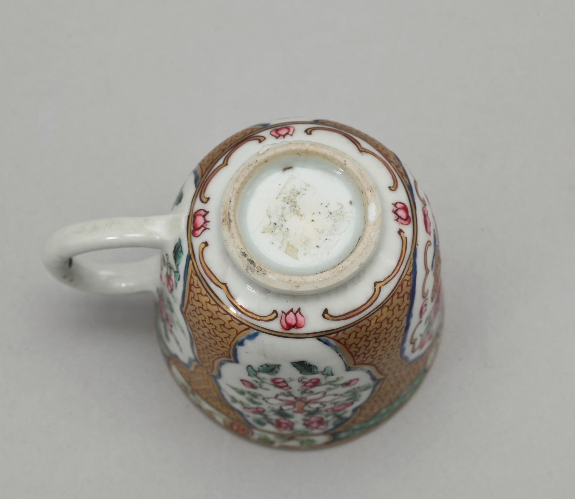 KOPPAR, 9 st, porslin, Kina, 1700-tal.