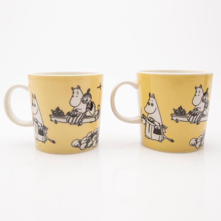 Moomin mugs, a pair, porcelain, Arabia, Finland 1990-1993.