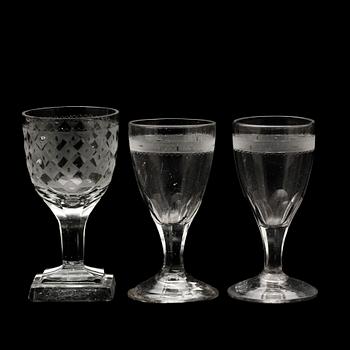 GLAS, 3 st, omkring 1800.