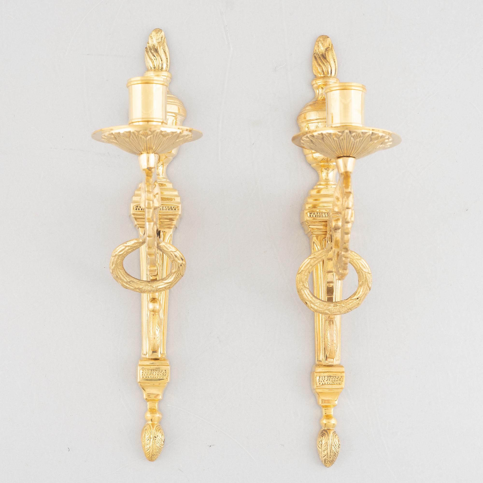 Appliquer, ett par, "Törne", ur IKEAs 1700-talsserie, 1990-tal.