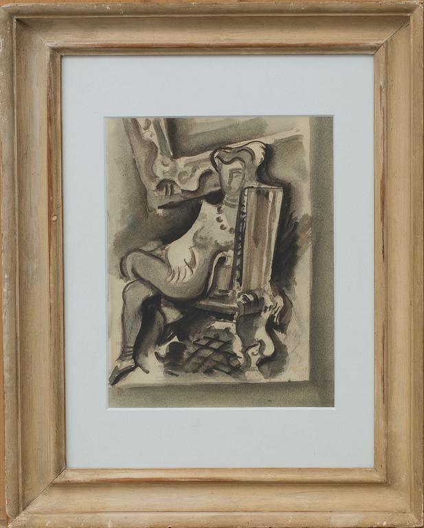 PIERRE ANDRÉ BOUEY, akvarell på papper, signerad och daterad -74.