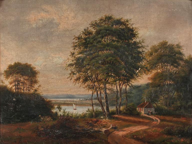 OKÄND KONSTÄR, olja på duk, 1800-tal.