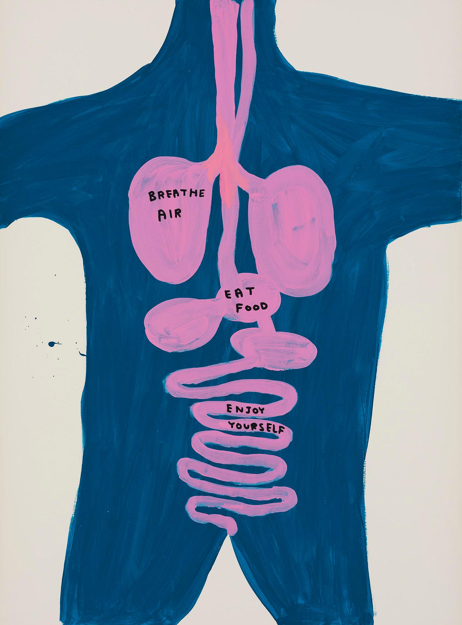 David Shrigley, "Untitled (Breathe Air)".