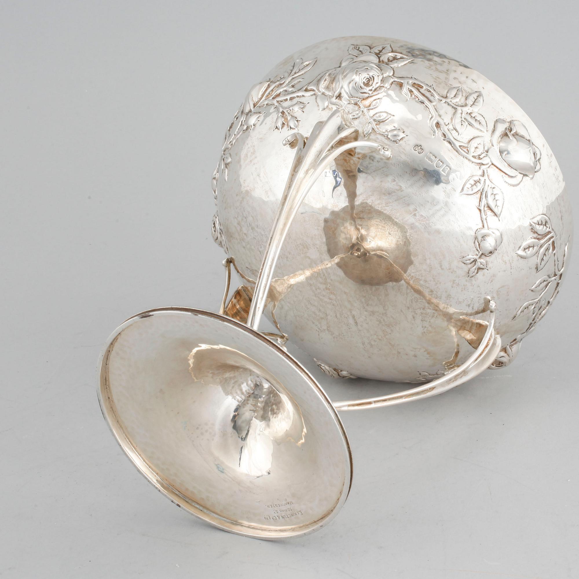 SKÅL, silver, Elkington & Co, London, jugend, tidigt 1900-tal, vikt 762 gram.