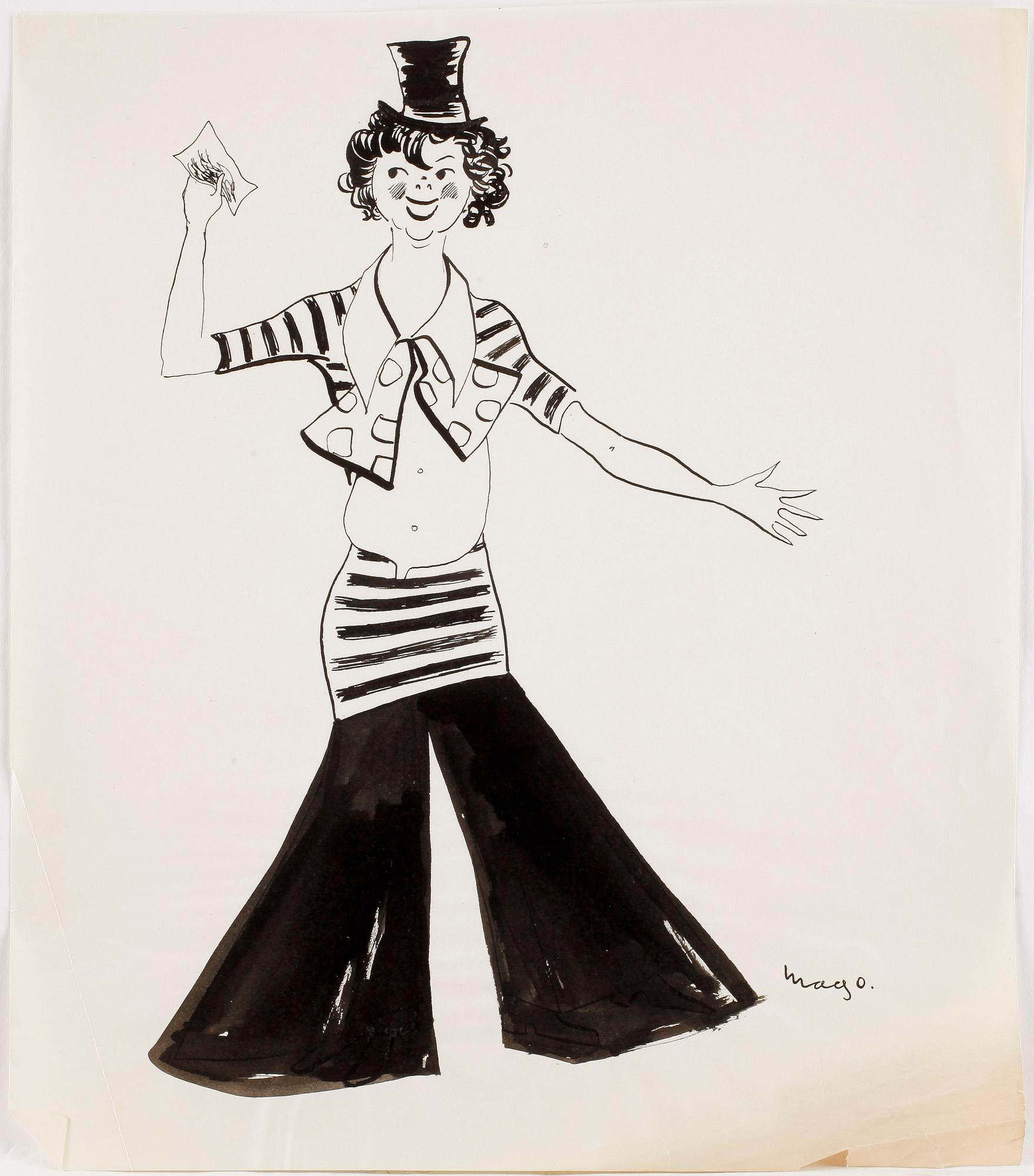 MAX GOLDSTEIN, dräktskisser, teckningar, blyertsskisser, tygprover, ca 30 st, vissa daterade o signerade.