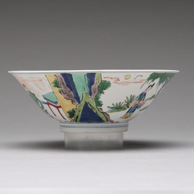 SKÅL, porslin. Qingdynastin, Kangxi (1662-1722).