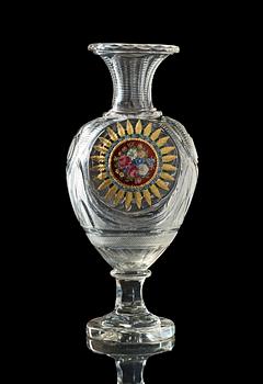 1211. A Russian cut-glass Vase, circa 1850-60's. Attributed to Dyat'kovo Chrystal works.