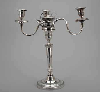 KANDELABER, nysilver, trol. Polen 1832.