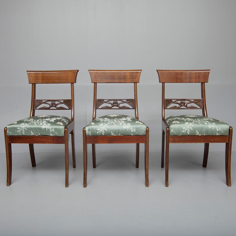 STOLAR, 3 st, biedermeierstil, tidigt 1920-tal.