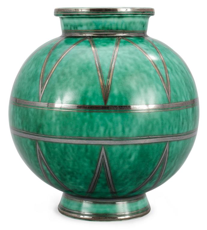 A Wilhelm Kåge stoneware Argenta vase, Gustavsberg.