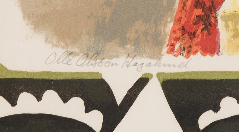 Olle Olsson-Hagalund, litografi, signerad 105/360.