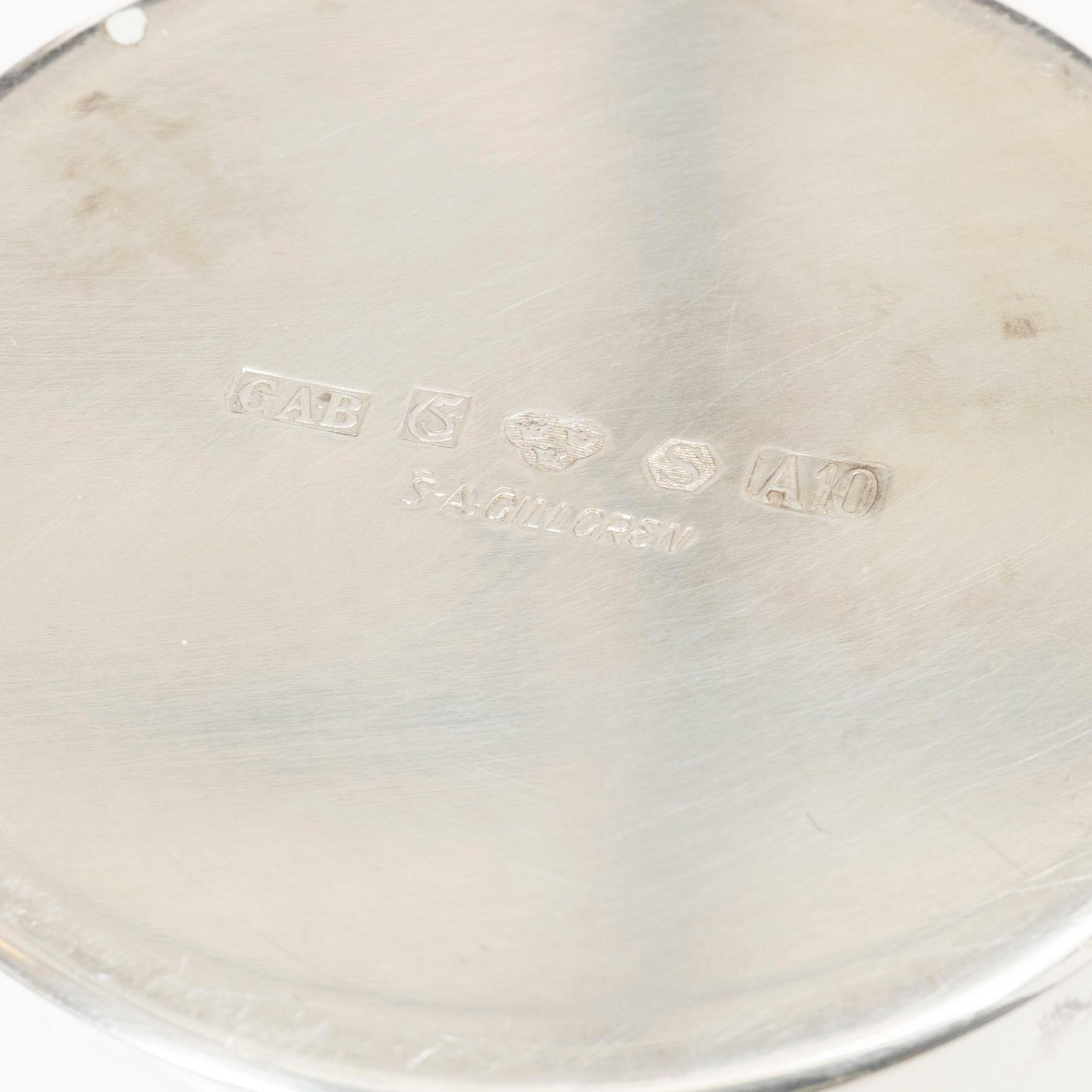 Sven-Arne Gillgren, bägare, silver, GAB, Eskilstuna, 1975.