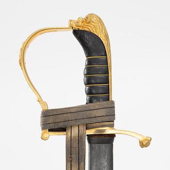 Sabel, svensk, m/1899, för infanteriofficer. med balja.