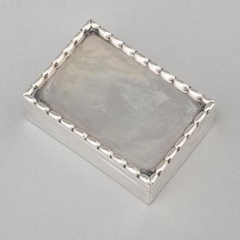 GEORG JENSEN, an 830/1000 silver box, Copenhagen, Denmark, 1915-27.