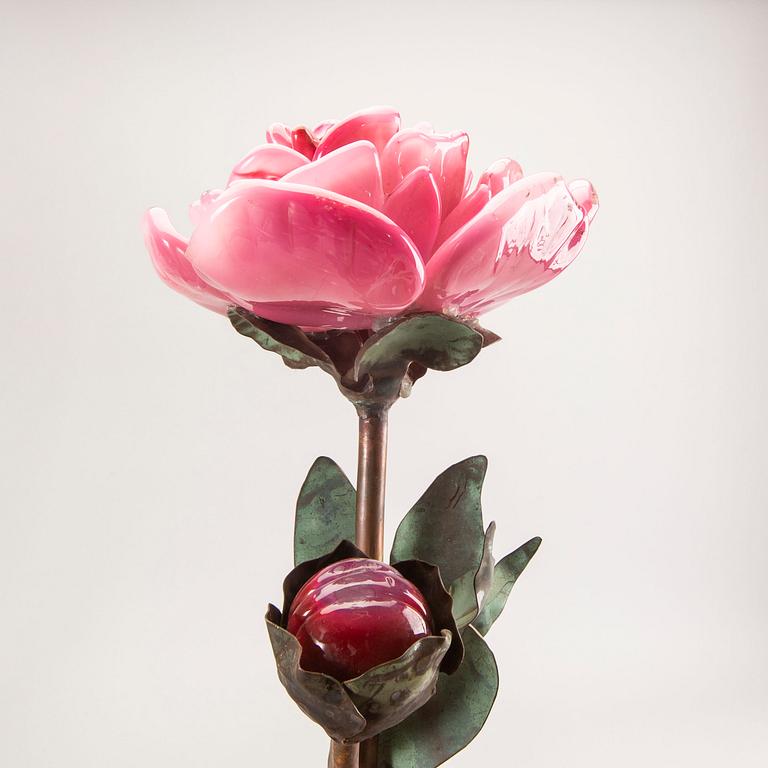 Elna Melusine Jolom, Elna Melusine Jolom, a glass and copper sculpture signed and dated 2010.