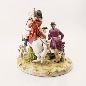 Figurgrupp troligen Ludwigsburg Tyskland 1900-talets första hälft porslin.