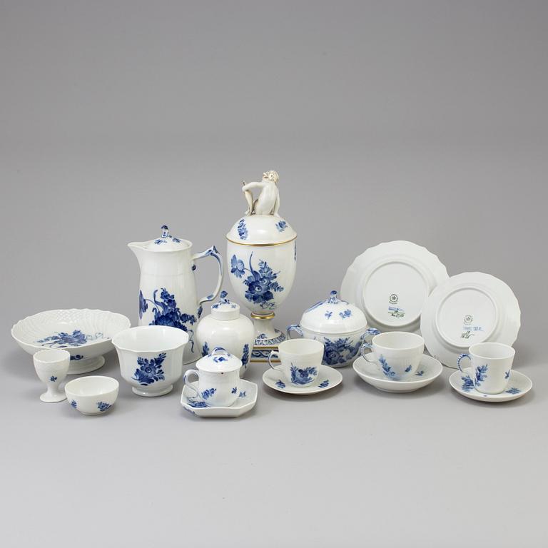 A 'Blå Blomst' 44 piece porcelain coffee service from Royal Copenhagen, Denmark.