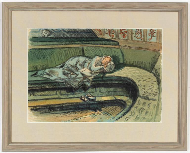 Roland Svensson, blandteknik på papper, signerad och daterad nov 1962.