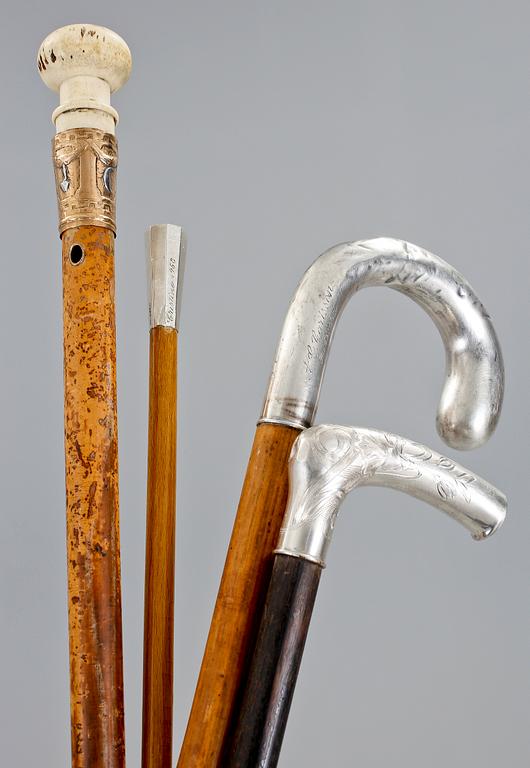KÄPPAR, 4 st, metall och trä, 1900-tal.