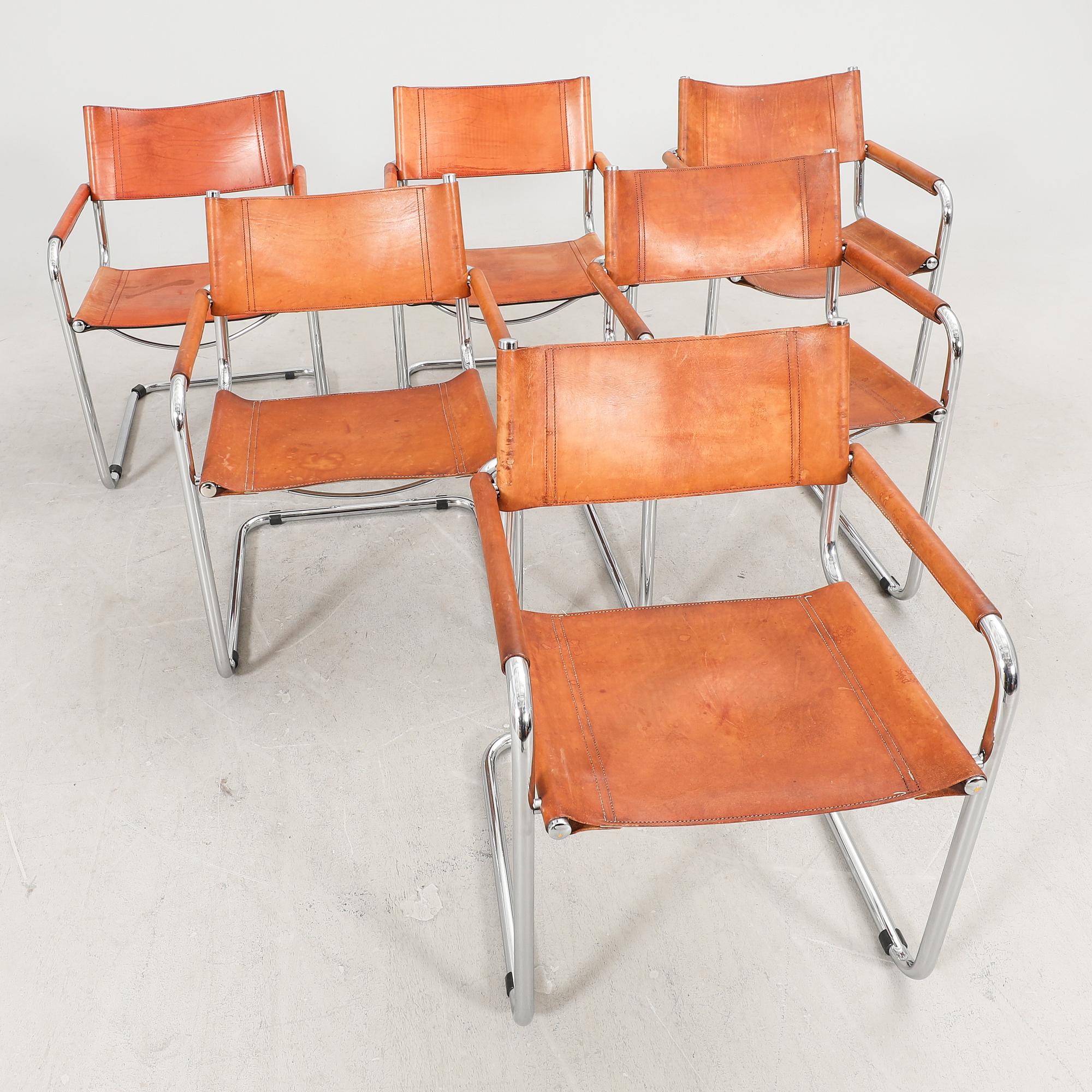 Karmstolar 6 st IIaiien sent 1900-tal.