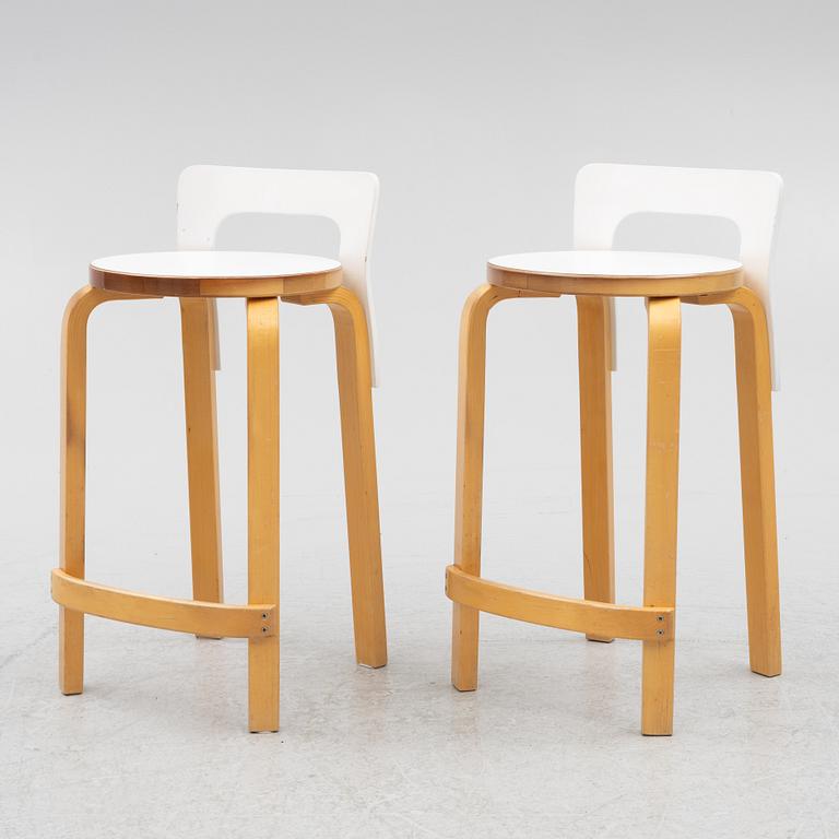Alvar Aalto, barstolar, ett par, "K65", Artek.