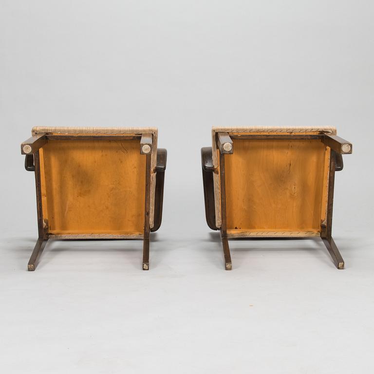 A pair of 1930's armchairs for HMN Huonekaluliike Mikko Nupponen Finland.