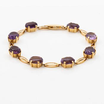 Stigbert, Engelbert, bracelet, 18K gold with amethysts.