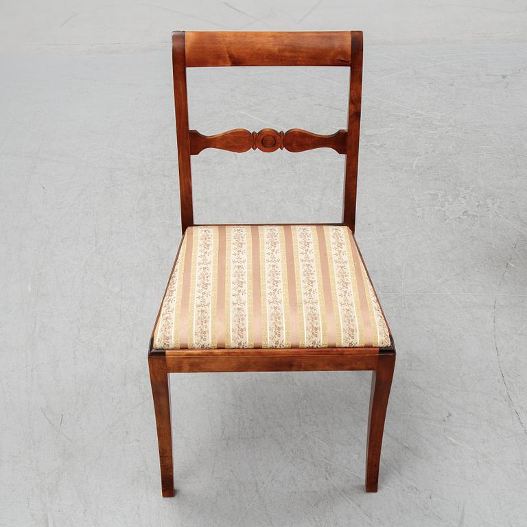 A set of eight stained birch chairs, mid 19th Century.