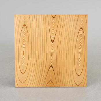 A coffee table marked Tapio Wirkkala, Asko, Made in Finland.