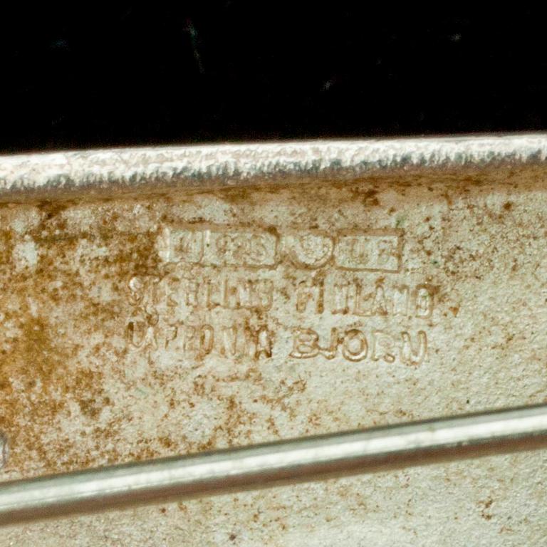 BJÖRN WECKSTRÖM, BROSCH / HÄNGE, "Skulptor" 925 silver. Lapponia 1973. Vikt 23 g.