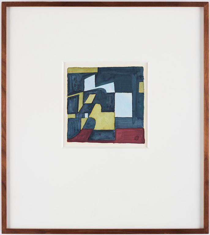 LENNART RODHE, gouache, monogramsignerad, utförd 1955.