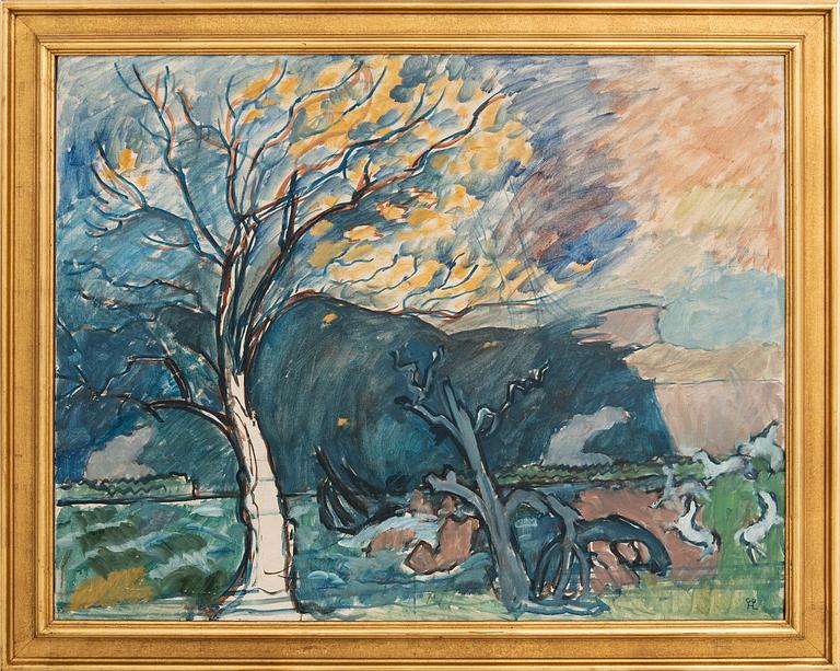 Hilding Linnqvist, Landskap med hästar.