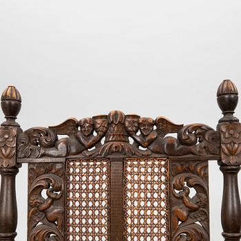 Armchairs, a pair in Baroque style, first half of the 20th century.