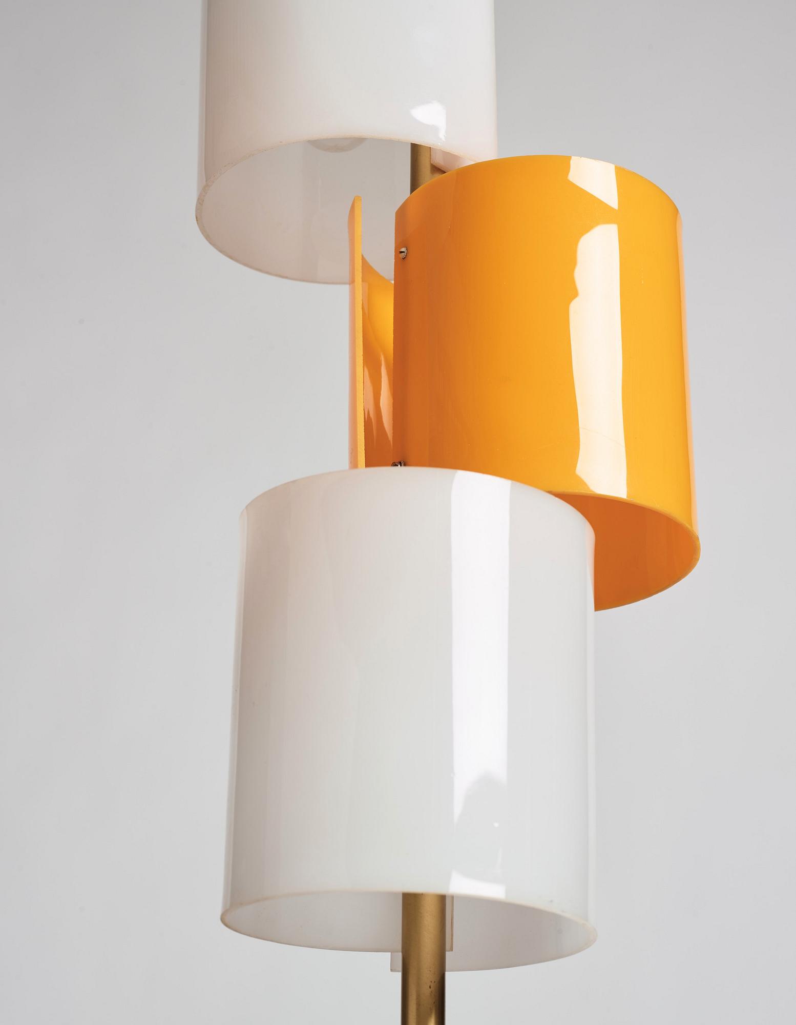 Hans Bergström, taklampa, modell "C-1131", ateljé Lyktan, Åhus 1950-60-tal.