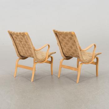 BRUNO MATHSSON, a pair of Eva armchairs.