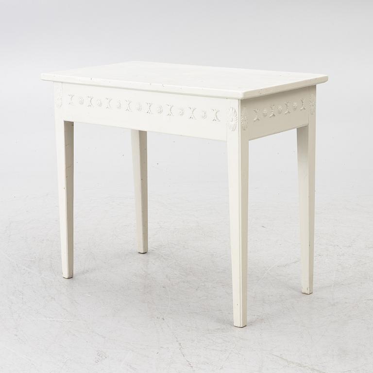 Desk with a drawer in the frieze, Late Gustavian style, 19th century.