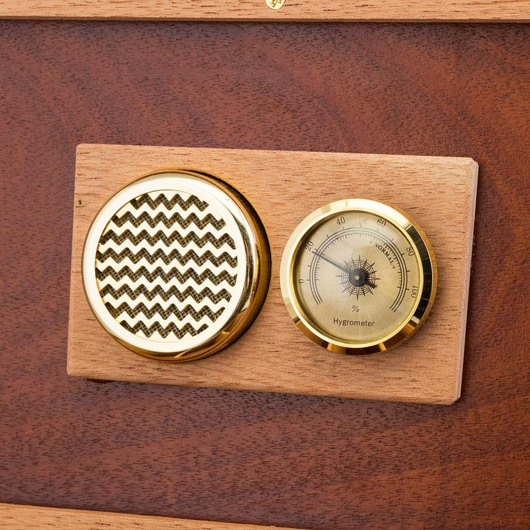 A mahogany humidor, late 19th Century.