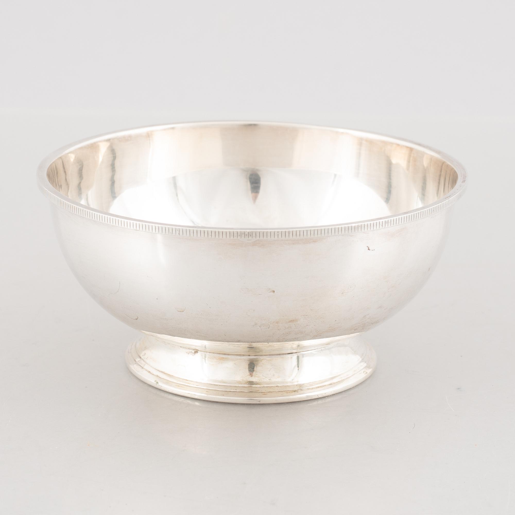 A Swedish Silver Bowl, mark of W.A. Bolin, Stockholm 1957.