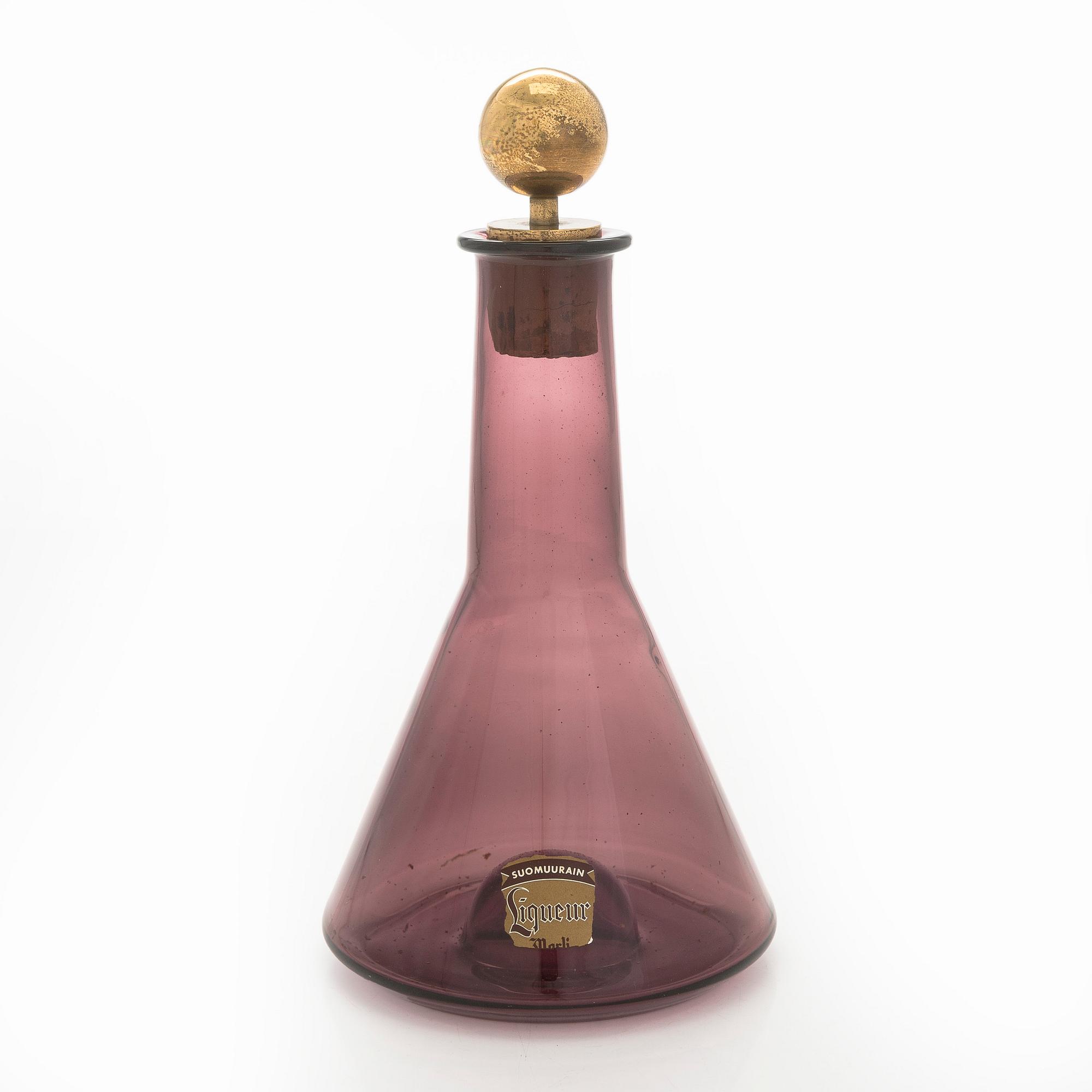 Tapio Wirkkala, karahvi, tilaustyö, signeerattu Tapio Wirkkala. Iittala/Kultakeskus, 1960-luku.