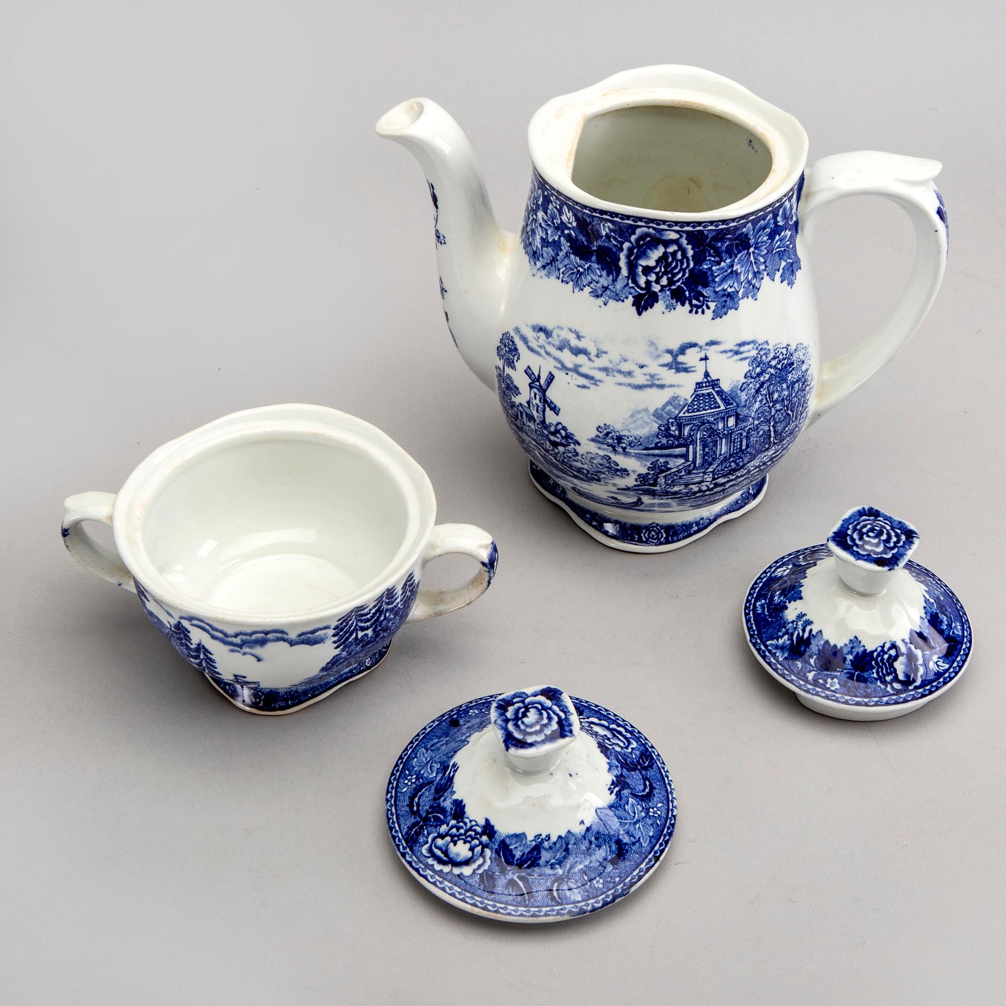 Reinhard Richter, servis, 58  delar, "Masema", Arabia flintgods Finland 1941-64.