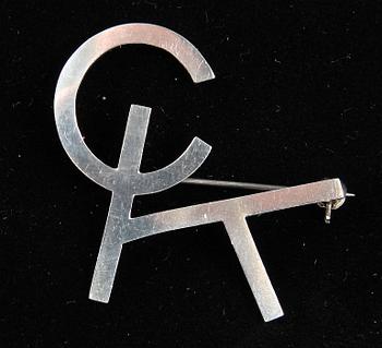MONOGRAMBROSCH, silver, Wiven Nilsson, Lund, 1950/60-tal.