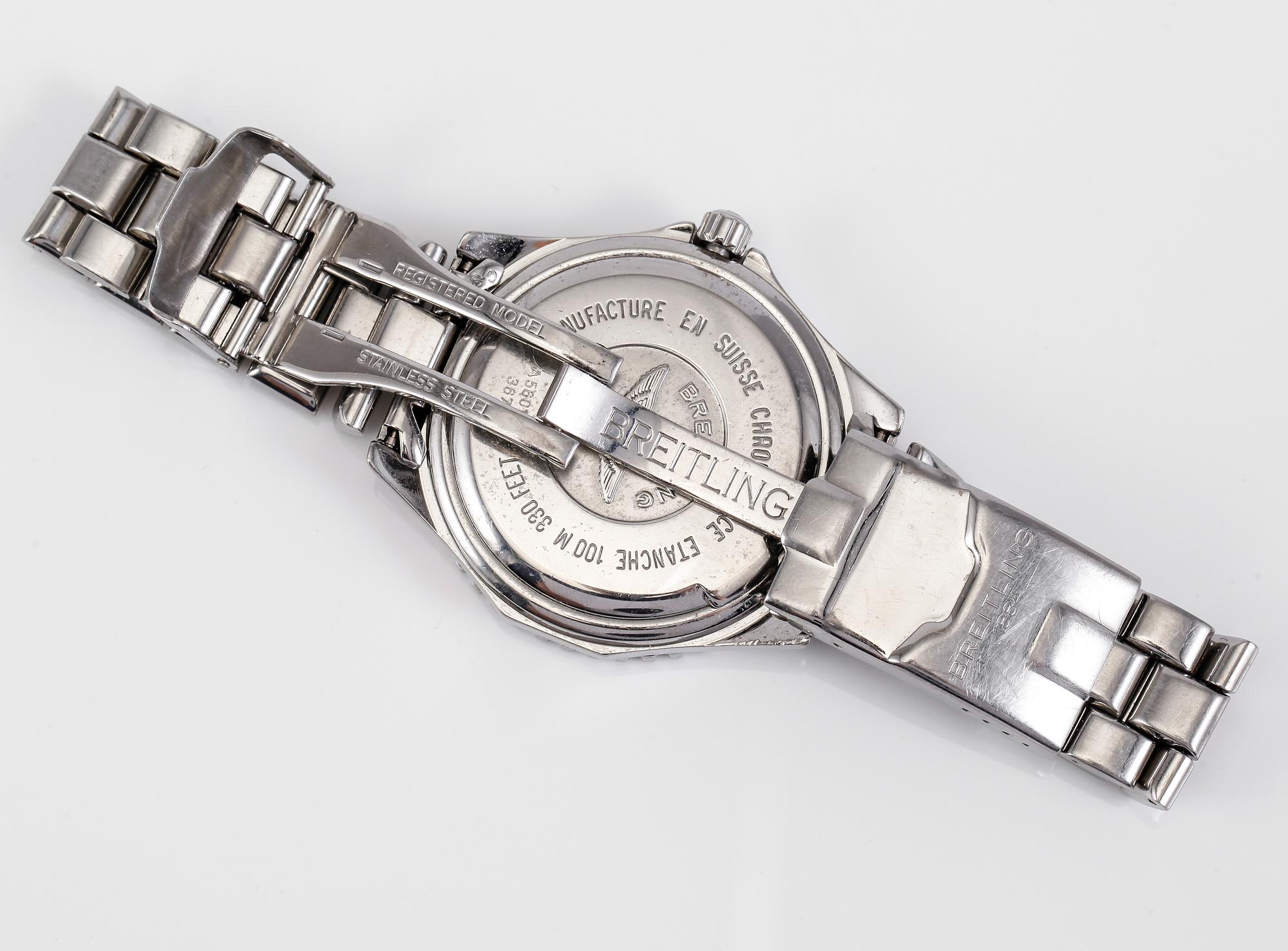 ARMBANDSUR, stål, Breitling, Chronospace.