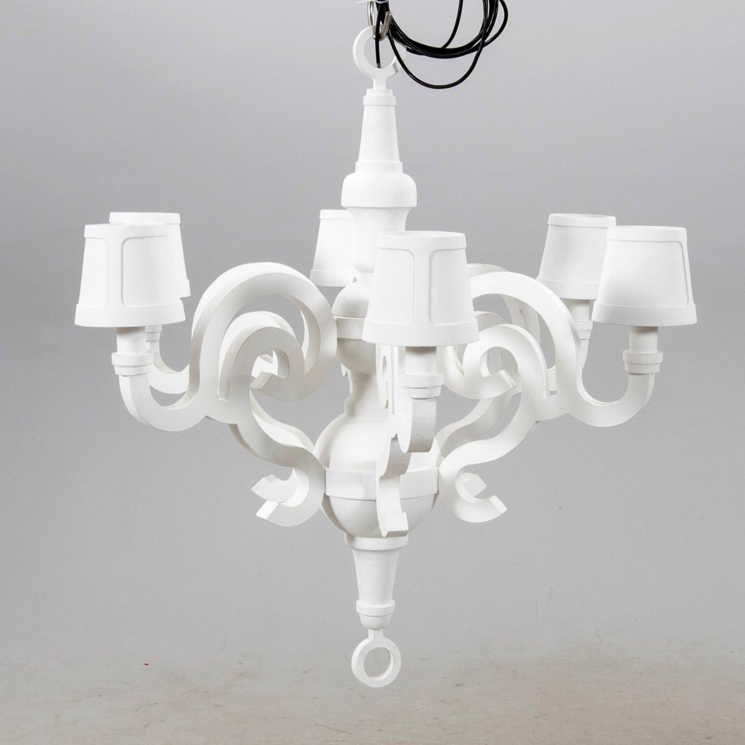 Studio Job, ceiling chandelier, "Paper chandelier L" for Moooi 2000s.
