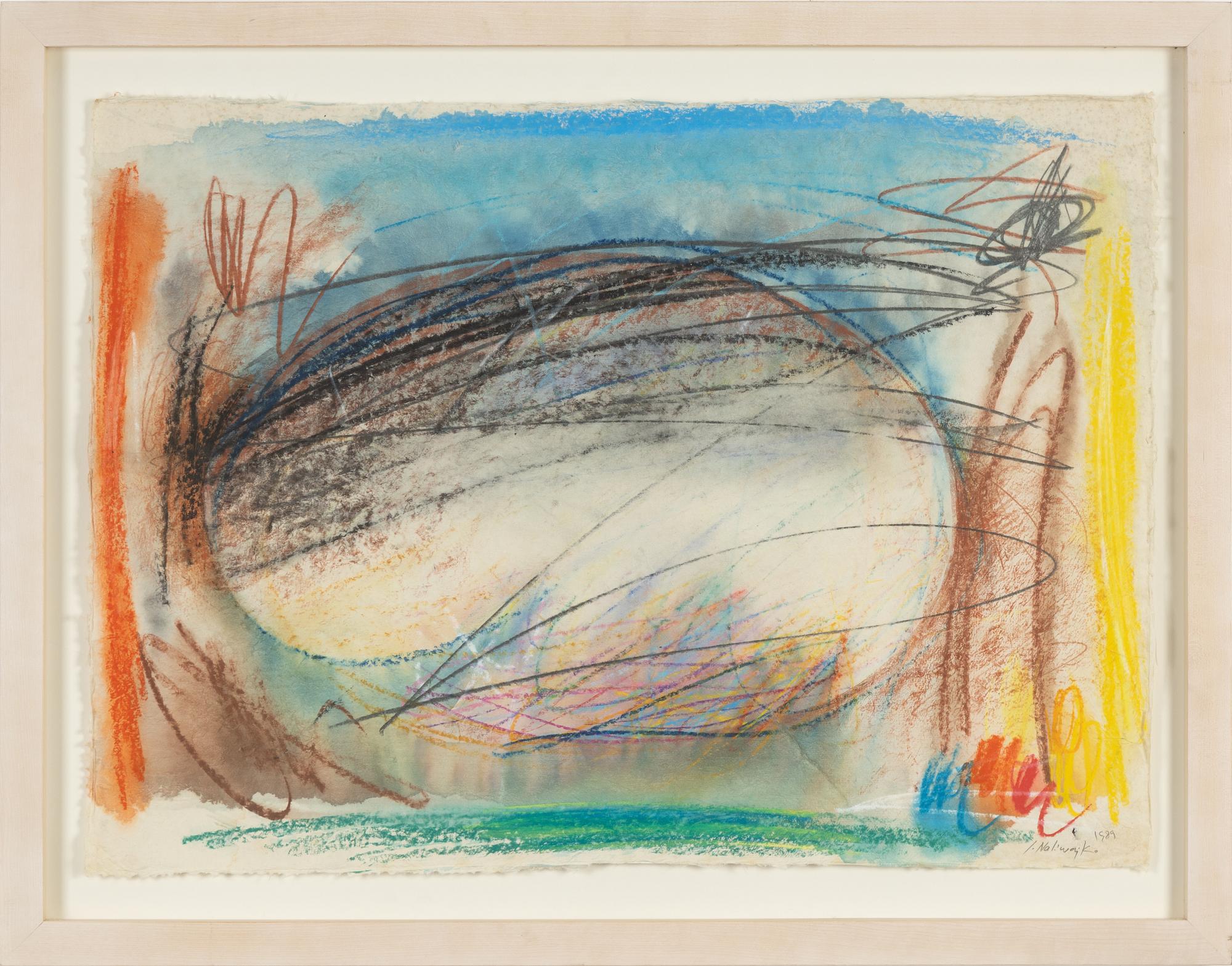 Jan Naliwajko, mixed media on paper, signed and dated 1989.