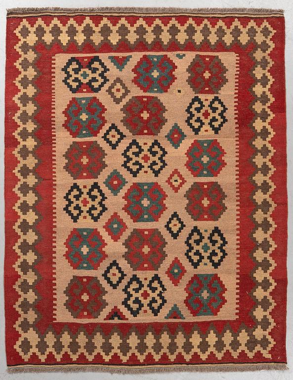 A carpet, a kilim, probably Veramin, ca 153 x 121,5 cm.