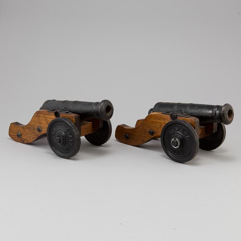 A pair of signal cannons, Stafsjö Bruk, 20th century.