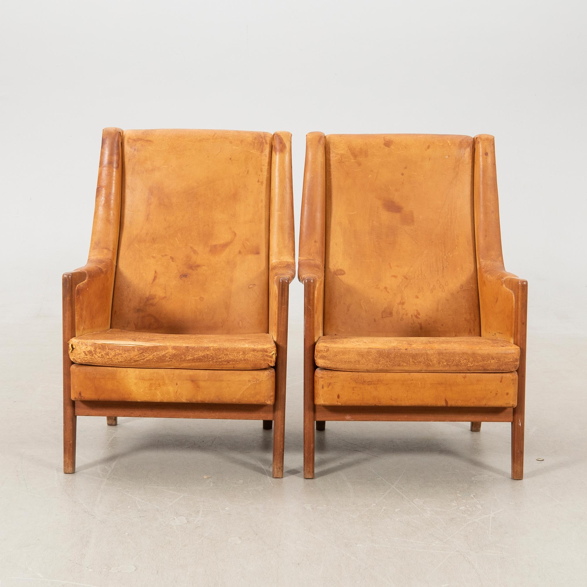 Karl Erik Ekselius, a pair of lounge chairs, 'F122' for JOC Möbel, 1950s/60s.