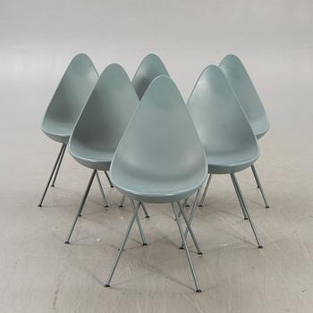 Arne Jacobsen, stolar 6 st "Droppen" för Fritz Hansen 2014.